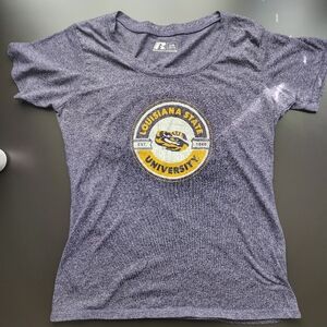 Russell Athletic Purple Louisiana State University Tee Large Womens
